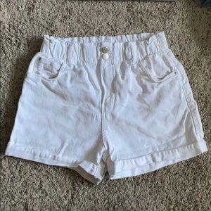White Denim Shorts